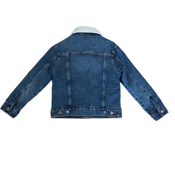 Old Navy Sherpa Lined Jean Jacket sz M (8) - Picture 3 of 3